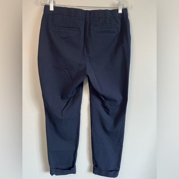 J Jill Premium Bi Stretch Slim Leg Cuffed Pull On Pants Size 10 Navy - Picture 7 of 9
